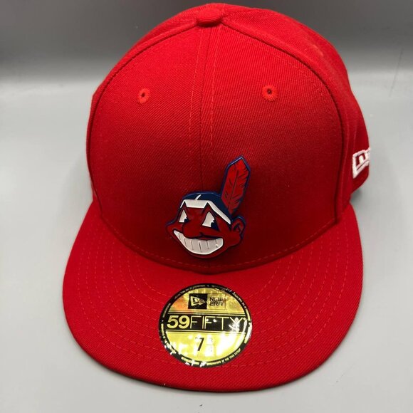 Cleveland Indians Guardians Hat Men 7 3/4 Red 59Fifty New Cleveland Indians Guardians Hat Men 7 3/4 Red 59Fifty New